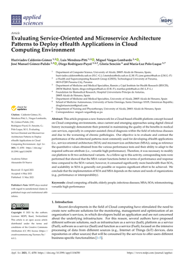 Evaluating Service-Oriented and Microservice Architecture Patterns to Deploy Ehealth Applications in Cloud Computing Environment