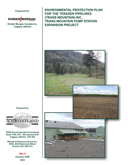 Environmental Protection Plan for the Terasen Pipelines (Trans Mountain) Inc
