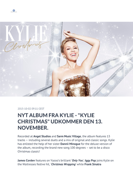 Nyt Album Fra Kylie - "Kylie Christmas" Udkommer Den 13