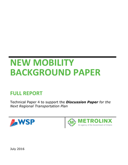 New Mobility Background Paper