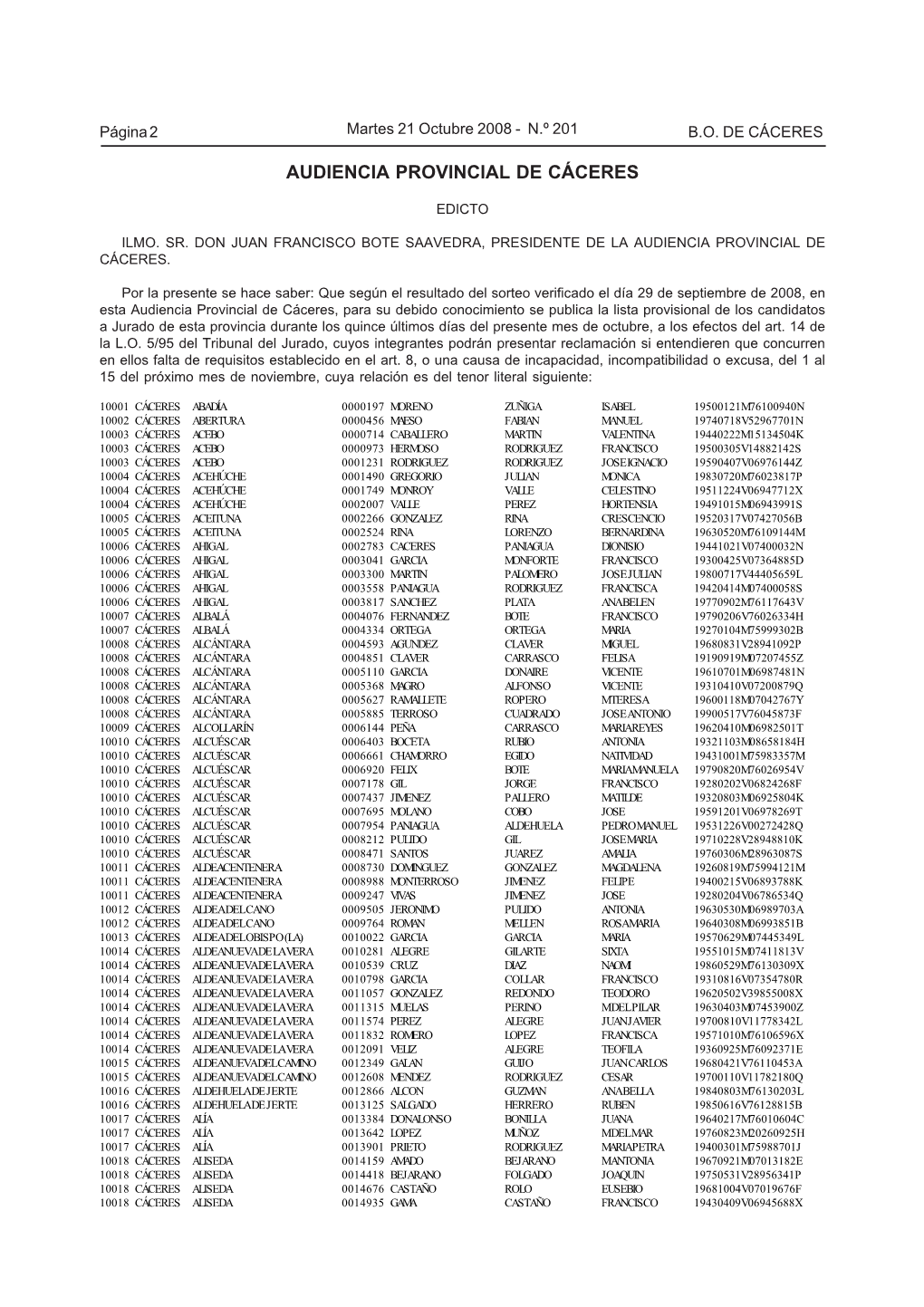 Audiencia Provincial De Cáceres