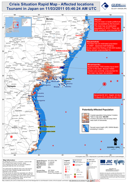 Crisis Situation Rapid Map - Affected Locations 1` EQ-2011-000028-JPN