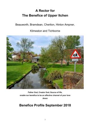 A Rector for the Benefice of Upper Itchen Benefice Profile September