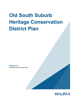 Old South Suburb Heritage Conservation District Plan