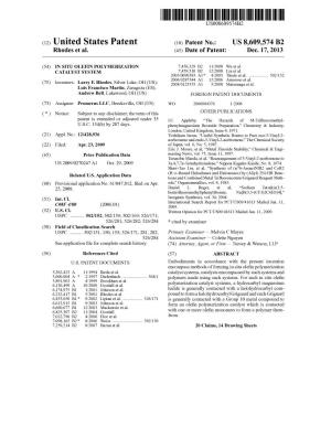 United States Patent (10) Patent No.: US 8,609,574 B2 Rhodes Et Al