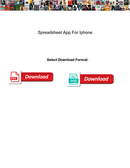 Spreadsheet App for Iphone