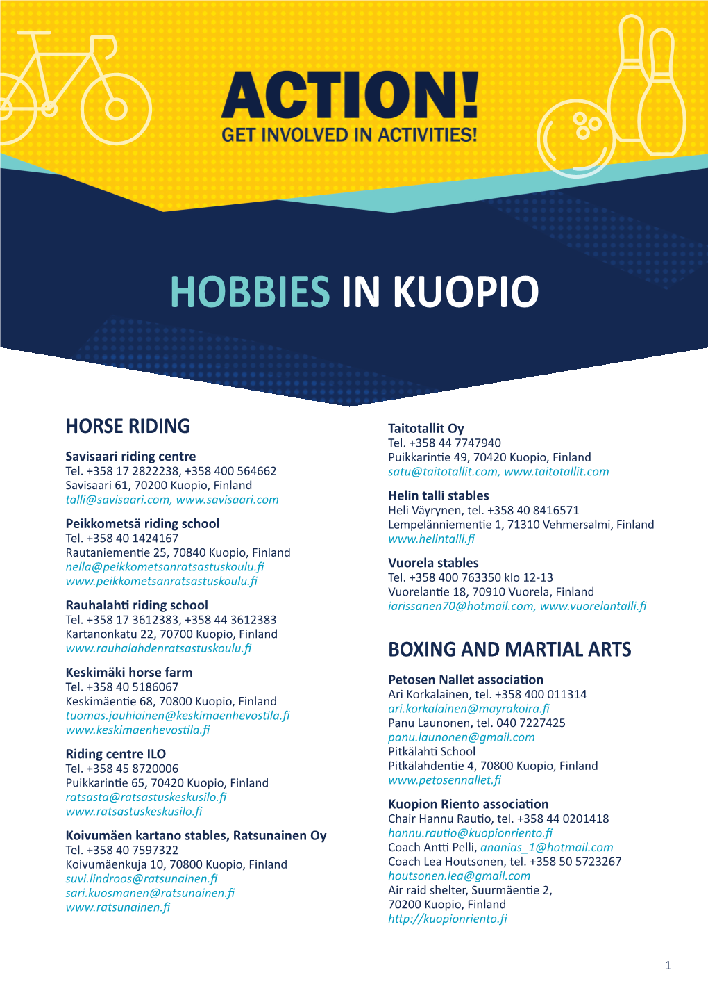 Hobbies in Kuopio