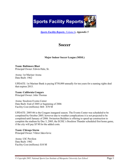 Soccer (Appendix 5)