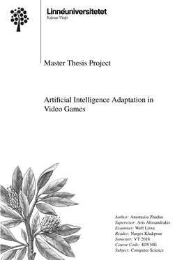 Master Thesis Project Artificial Intelligence Adaptation in Video