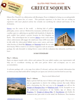 GREECE SOJOURN Active Itinerary