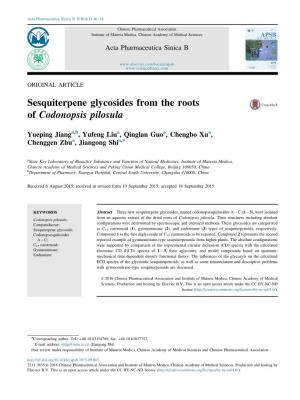 Sesquiterpene Glycosides from the Roots of Codonopsis Pilosula