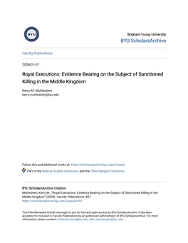 Evidence Bearing on the Subject of Sanctioned Killing in the Middle Kingdom