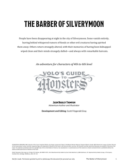 The Barber of Silverymoon