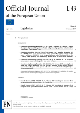 Official Journal L 43 of the European Union