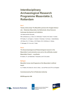 Interdisciplinary Archaeological Research Programme Maasvlakte 2, Rotterdam