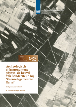 Archeologisch Rijksmonument 525030, De Heuvel Van Gendersteijn Bij Steensel (Gemeente Eersel)