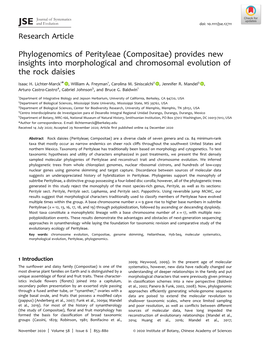 Phylogenomics of Perityleae (Compositae) Provides New Insights Into Morphological and Chromosomal Evolution of the Rock Daisies