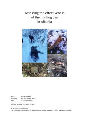 Assessing the Effectiveness of the Hunting Ban in Albania