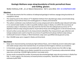 Geologic Methane Seeps Along Boundaries of Arc C Permafrost