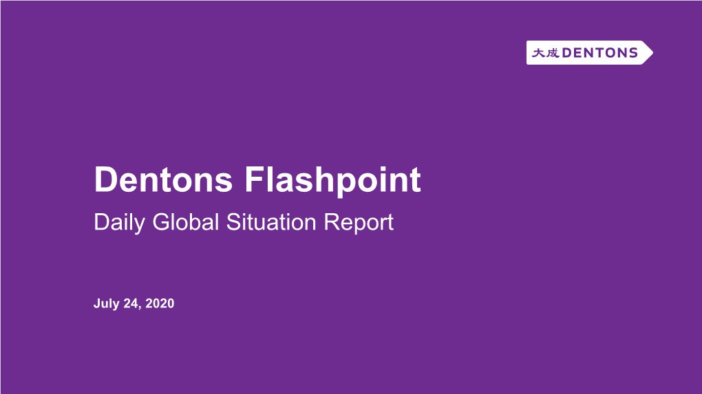 Dentons Flashpoint Daily Global Situation Report