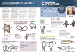 Utilizing Restraint Ropes and Knots Utilizando Cuerdas De Sujeción Y Nudos by Dee Griffin, DVM, University of Nebraska-Great Plains Veterinary Educational Center