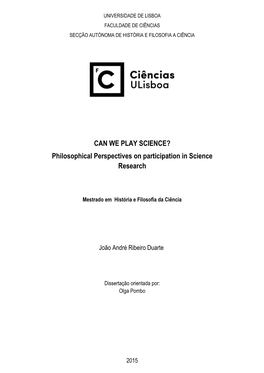 Philosophical Perspectives on Participation in Science Research