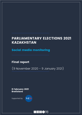 Parliamentary Elections 2021 Kazakhstan