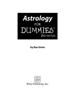 Astrology for Dummies‰