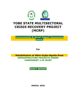Yobe State Multisectoral Crisis Recovery Project (Mcrp)