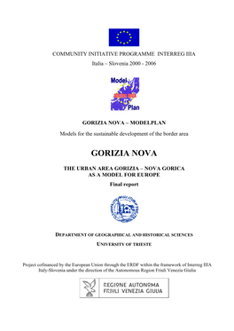 GORIZIA NOVA – MODELPLAN Models for the Sustainable Development of the Border Area