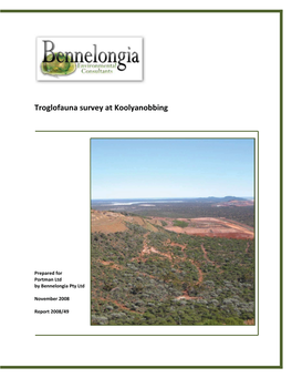 Troglofauna Survey at Koolyanobbing