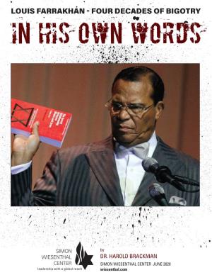 Louis Farrakhan – Four Decades of Bigotry: in His Own Words