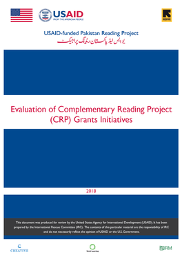 USAID-Funded Pakistan Reading Project 0