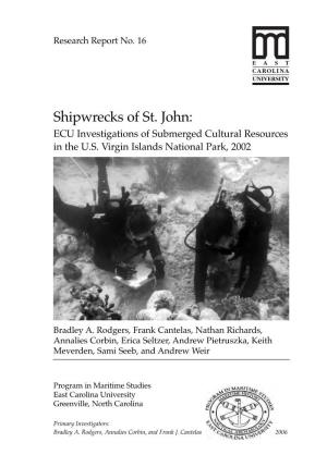 Shipwrecks of St. John: ECU Investigations of Submerged Cultural Resources in the U.S
