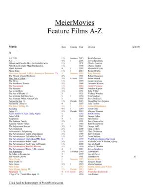 Meiermovies Feature Films A-Z