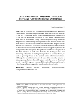 Constitutional Pasts and Futures in Ireland and Mexico