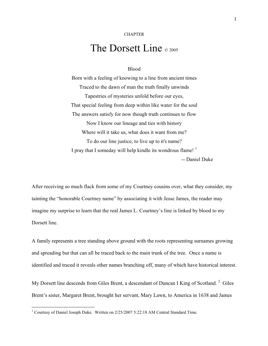 The Dorsett Line © 2005