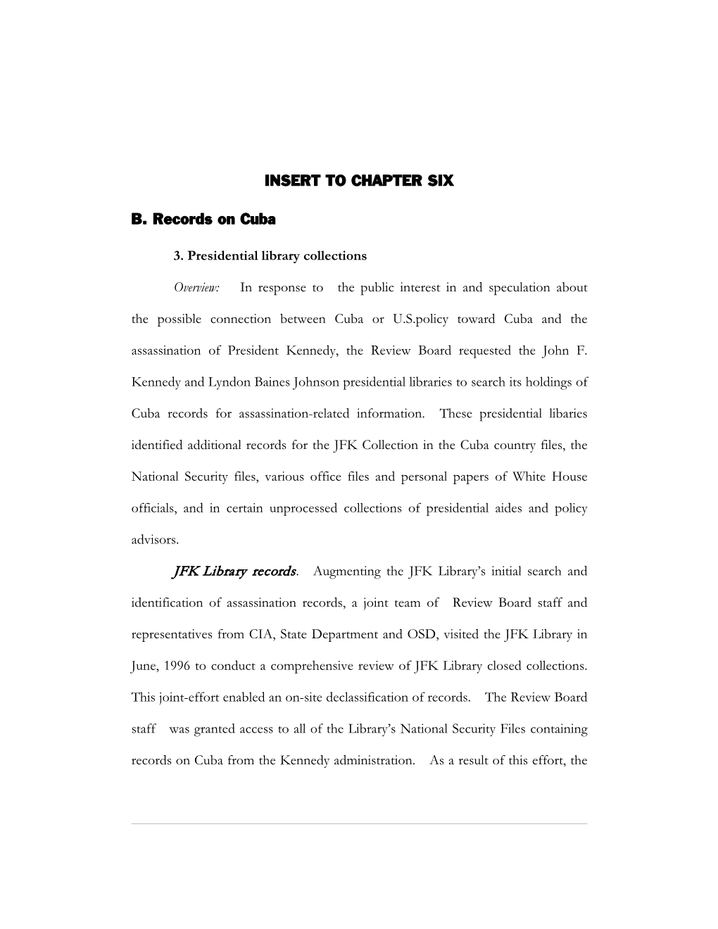 INSERT to CHAPTER SIX B. Records on Cuba 3