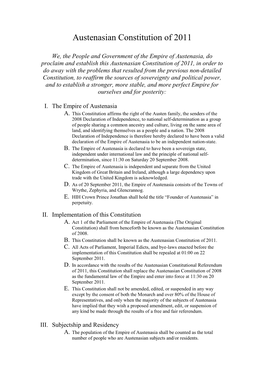 Austenasian Constitution of 2011