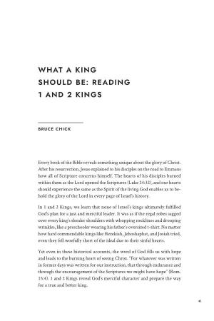 What a King Should Be: Reading 1 and 2 Kings