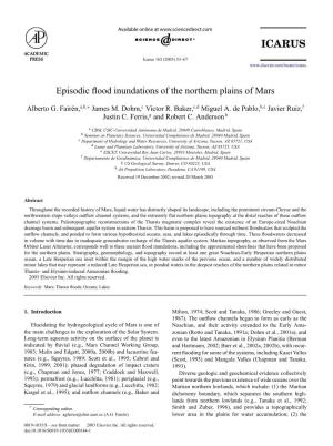 Episodic Flood Inundations of the Northern Plains of Mars