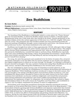 Zen Buddhism Profile