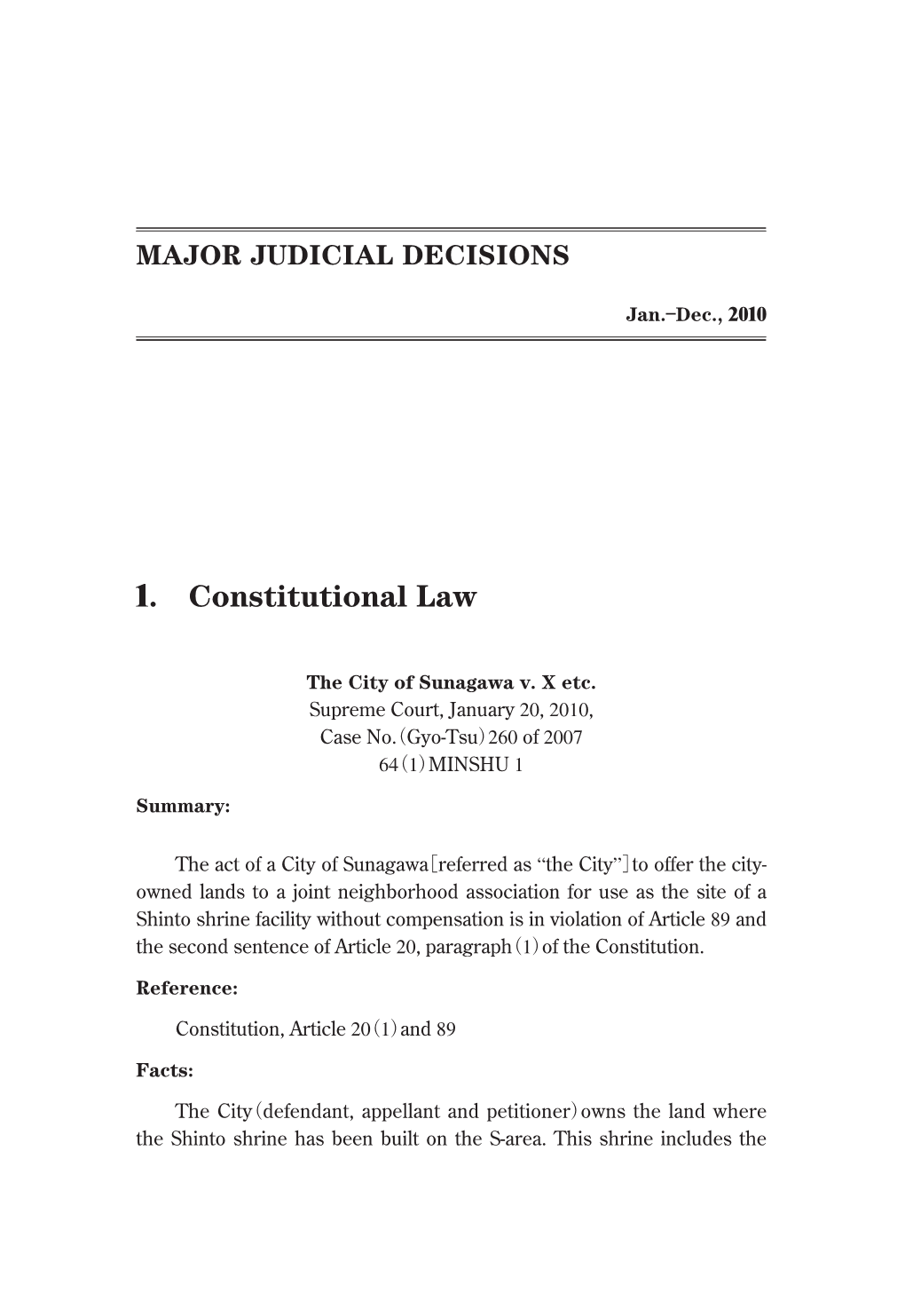 1. Constitutional Law