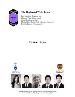 The Orphaned Wells Team Technical Paper