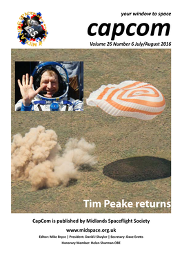 Tim Peake Returns