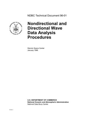 Nondirectional and Directional Wave Data Analysis Procedures