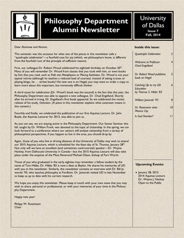 Philosophy Department Alumni Newsletter Page 2