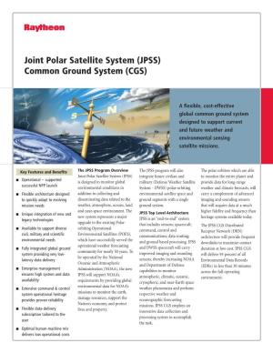 Joint Polar Satellite System (JPSS) Common Ground System (CGS)