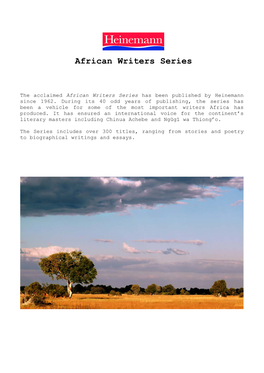 African Writers Series