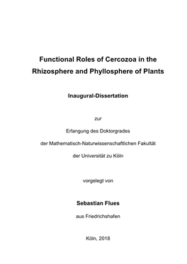 Cercozoa, Rhizaria) a Leaf-Associated